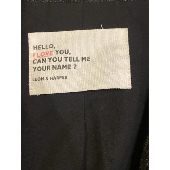 Leon & Harper Women’s Gray Button Closure Coat Blazer Large - Picture 4 of 10